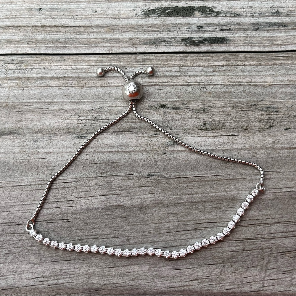 Authentic Pandora Sparkling Slider Tennis Bracelet